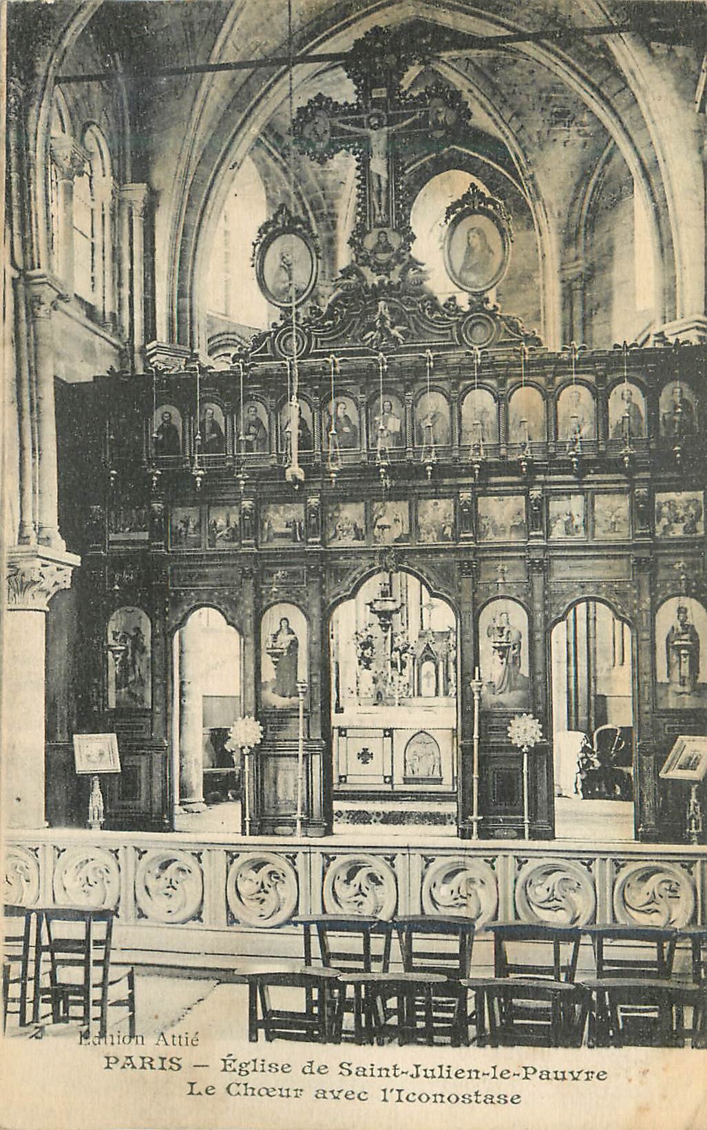 CPA Paris Eglise de Saint Julien le Pauvre Le Choeur avec l Iconostase 