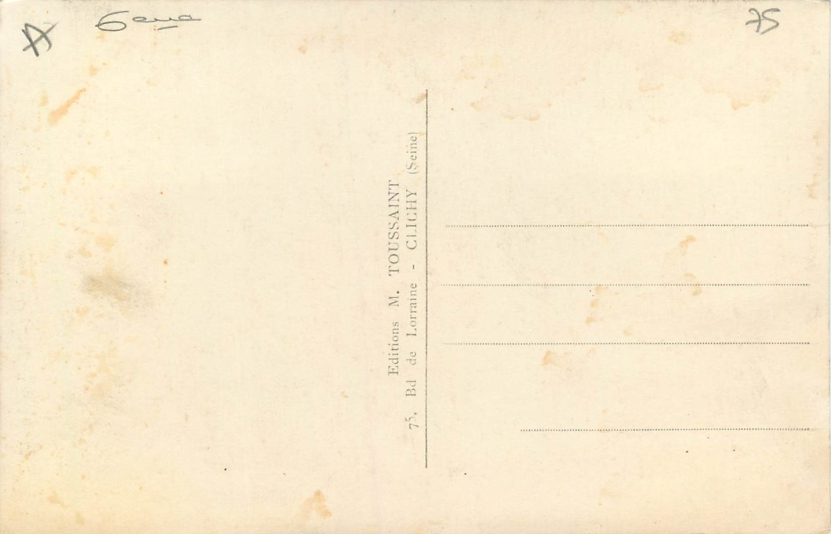 CPA Paris Eglise St Germain des pres  — Verso
