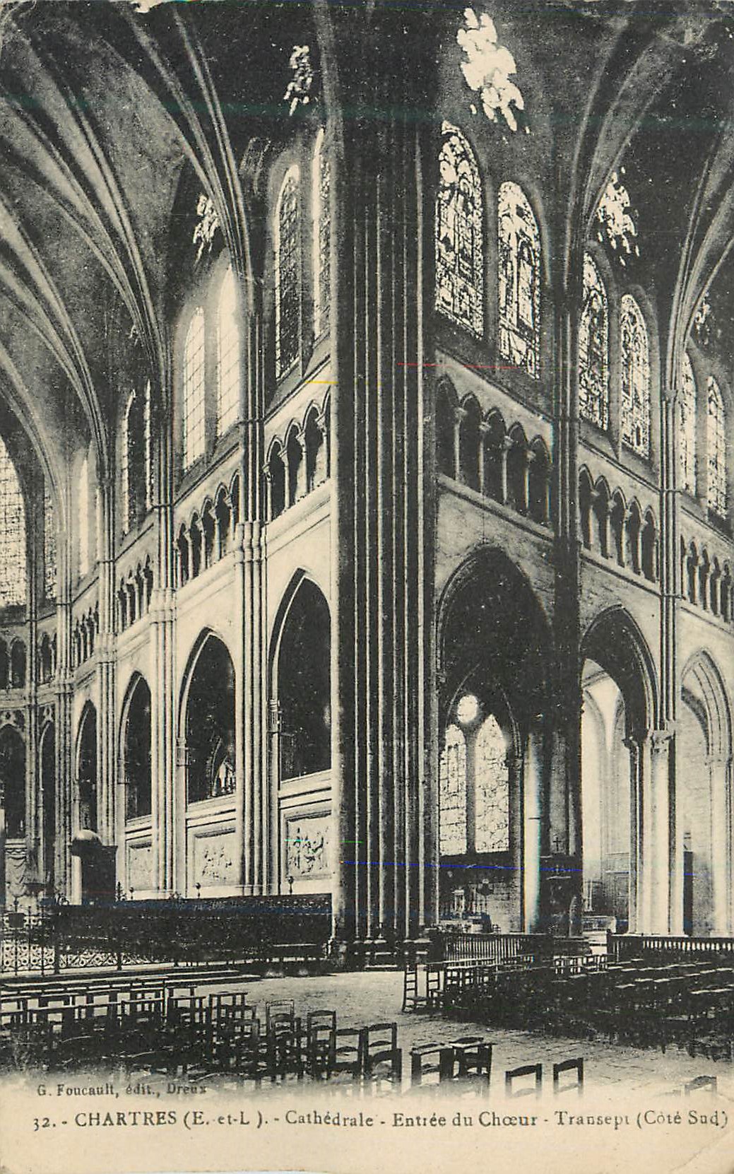 CPA Chartres E et L Cathedrale Entree du Choeur Transept Cote Sud 