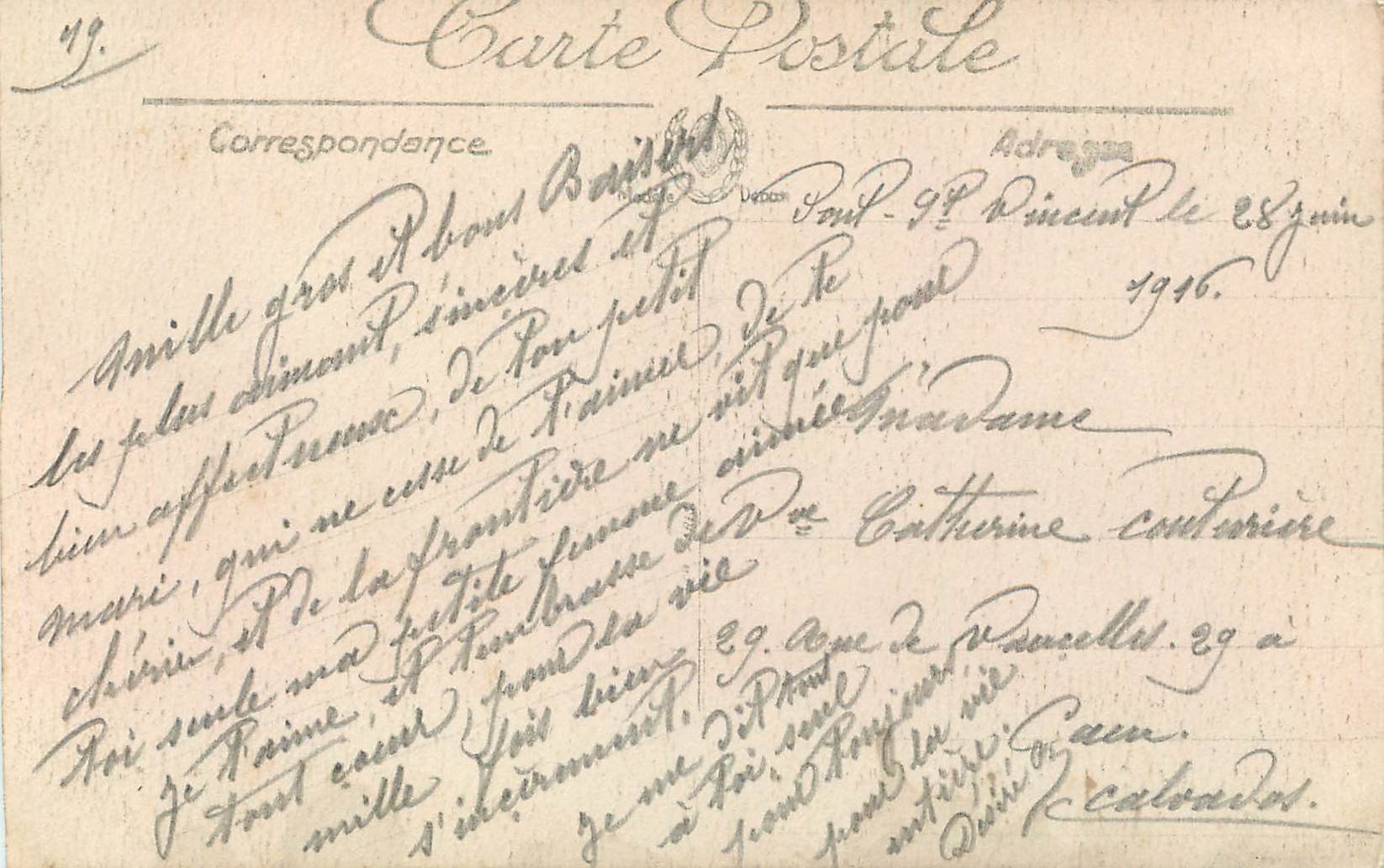 CPA Nancy La Fontaine d Amphitrite  — Verso