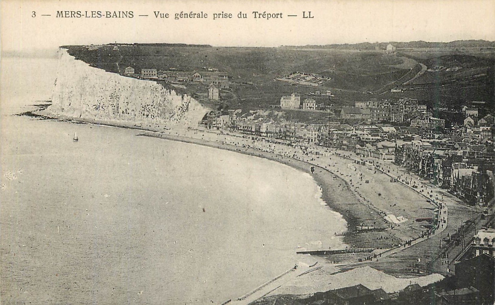 CPA Mers les Bains vue generale prise du Treport 