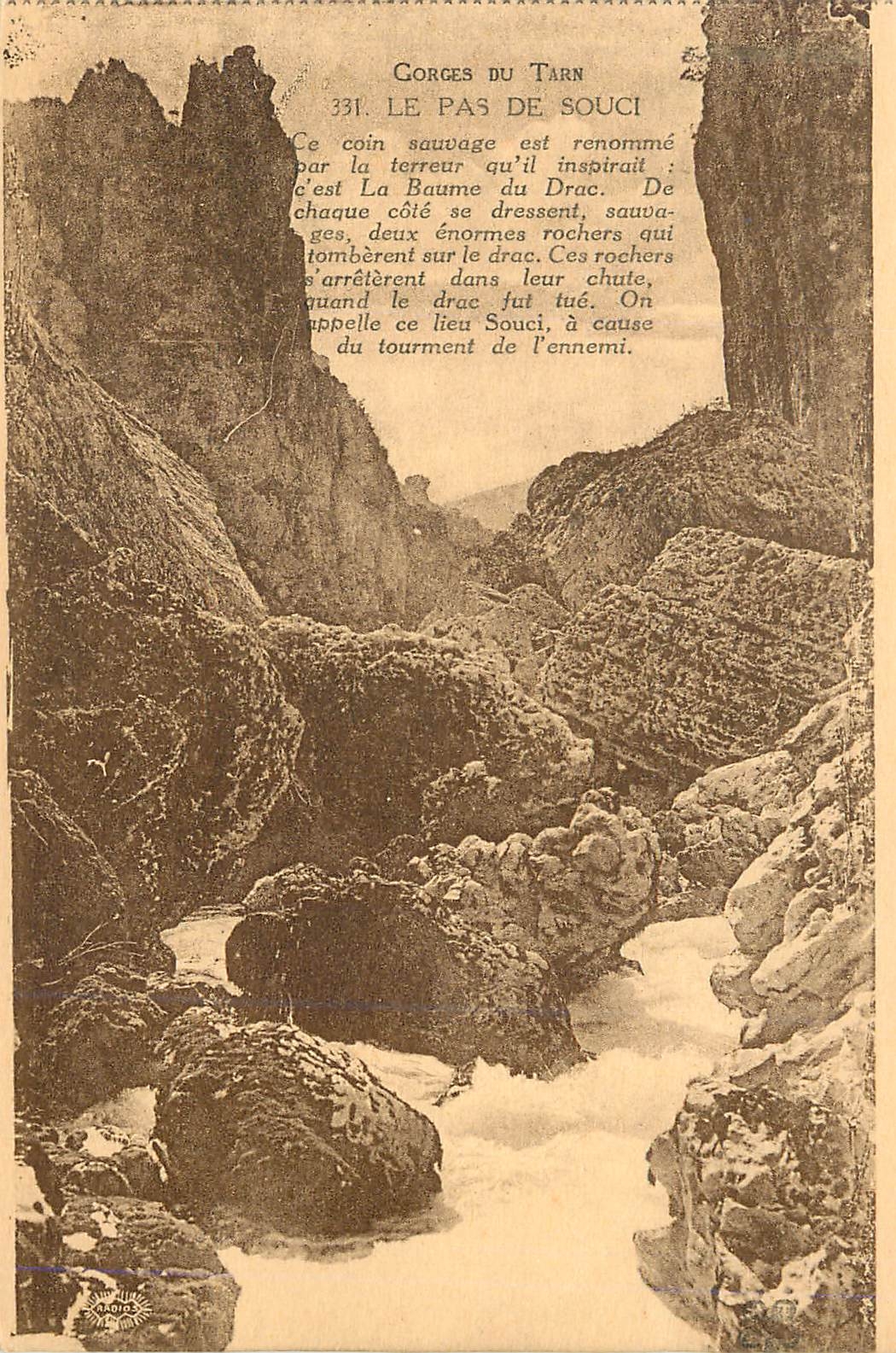 Gorges du Tarn — Le Pas de Souci — Éditeur : Paris, n° 331 - Recto