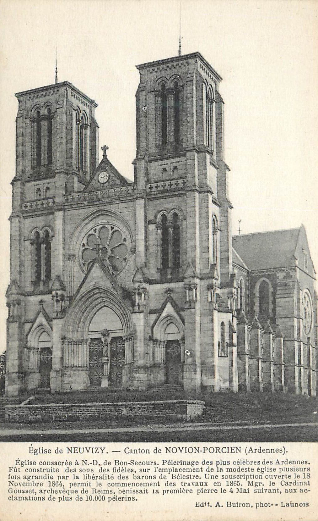 CPA Eglise de Neuvizy Canton de Novion Porcien Ardennes 