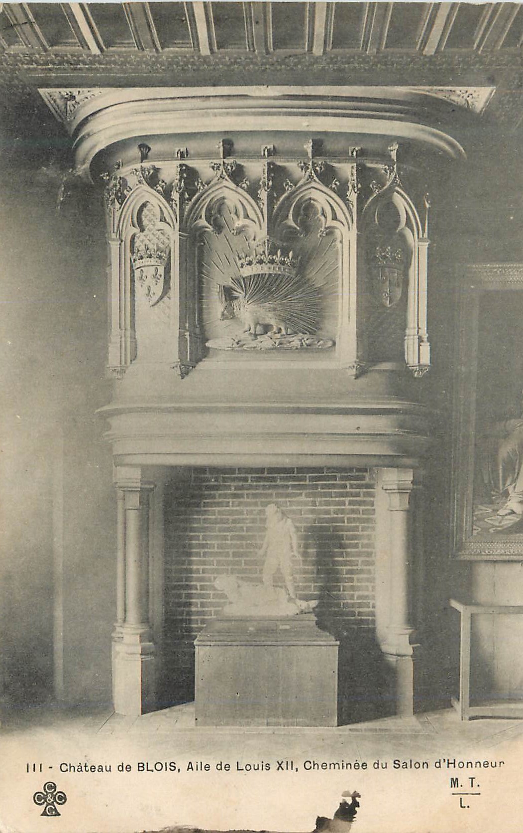 CPA Chateau de Blois Aile de Louis XII Chaminee du Salon d Honneur 