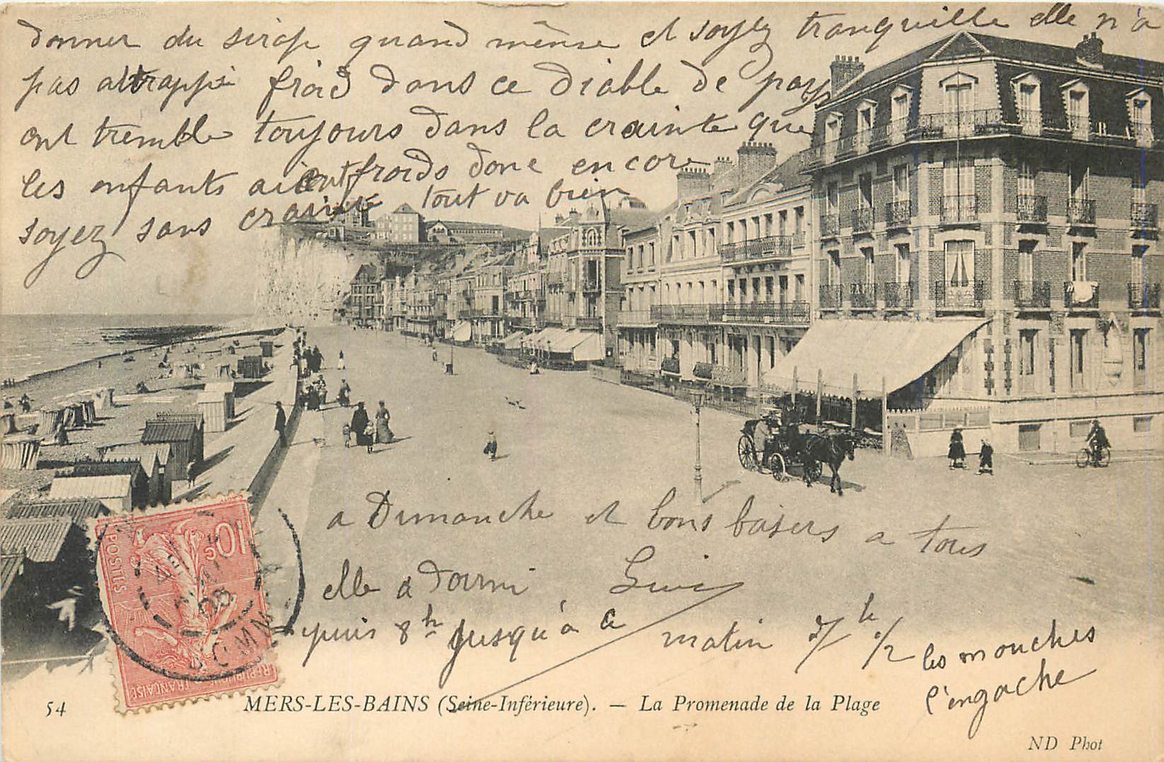 MERS-LES-BAINS (Seine-Inférieure) — La Promenade de la Plage — ND Phot