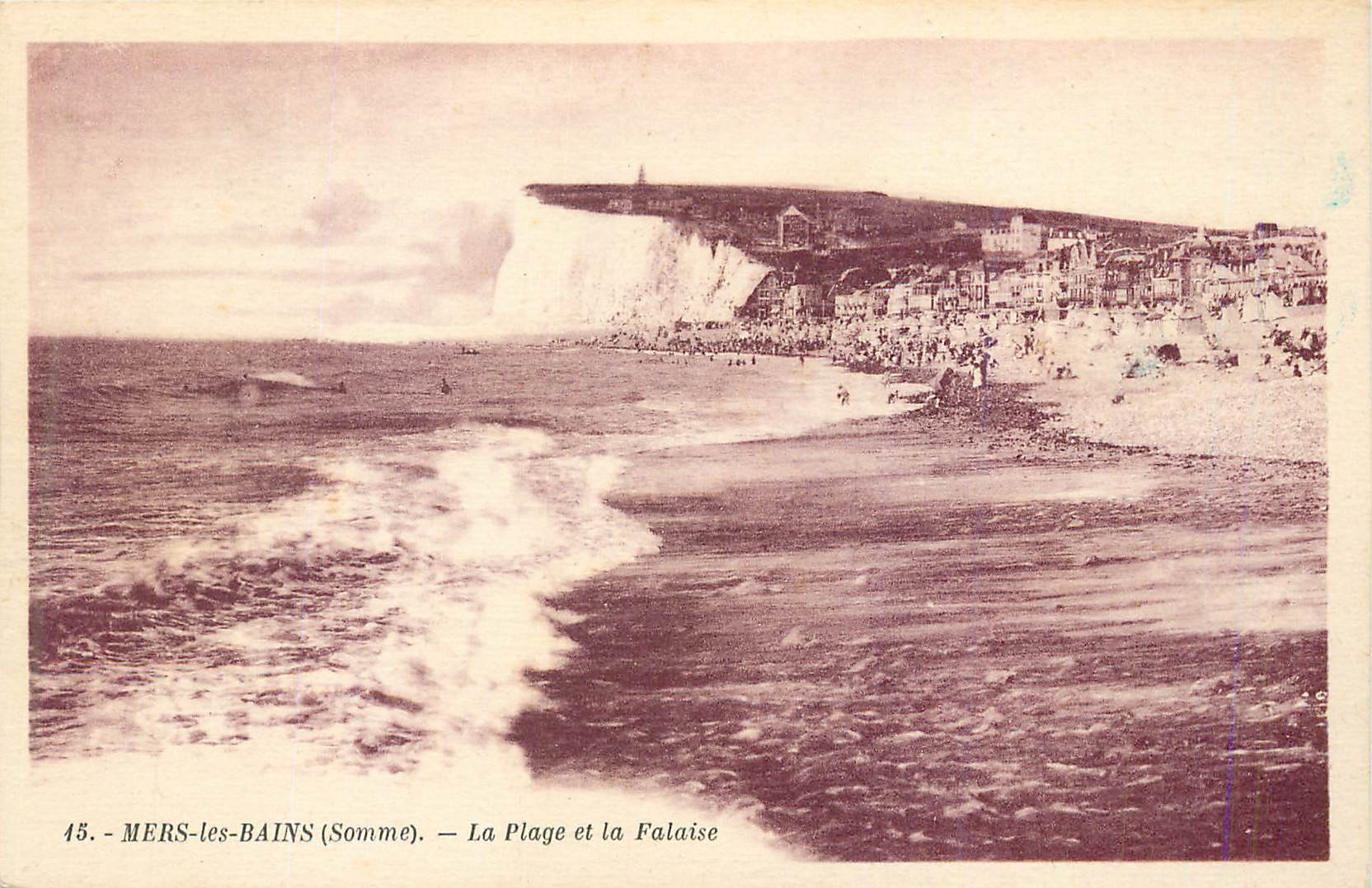 CPA Mers les Bains Somme La Plage et la Falaise 
