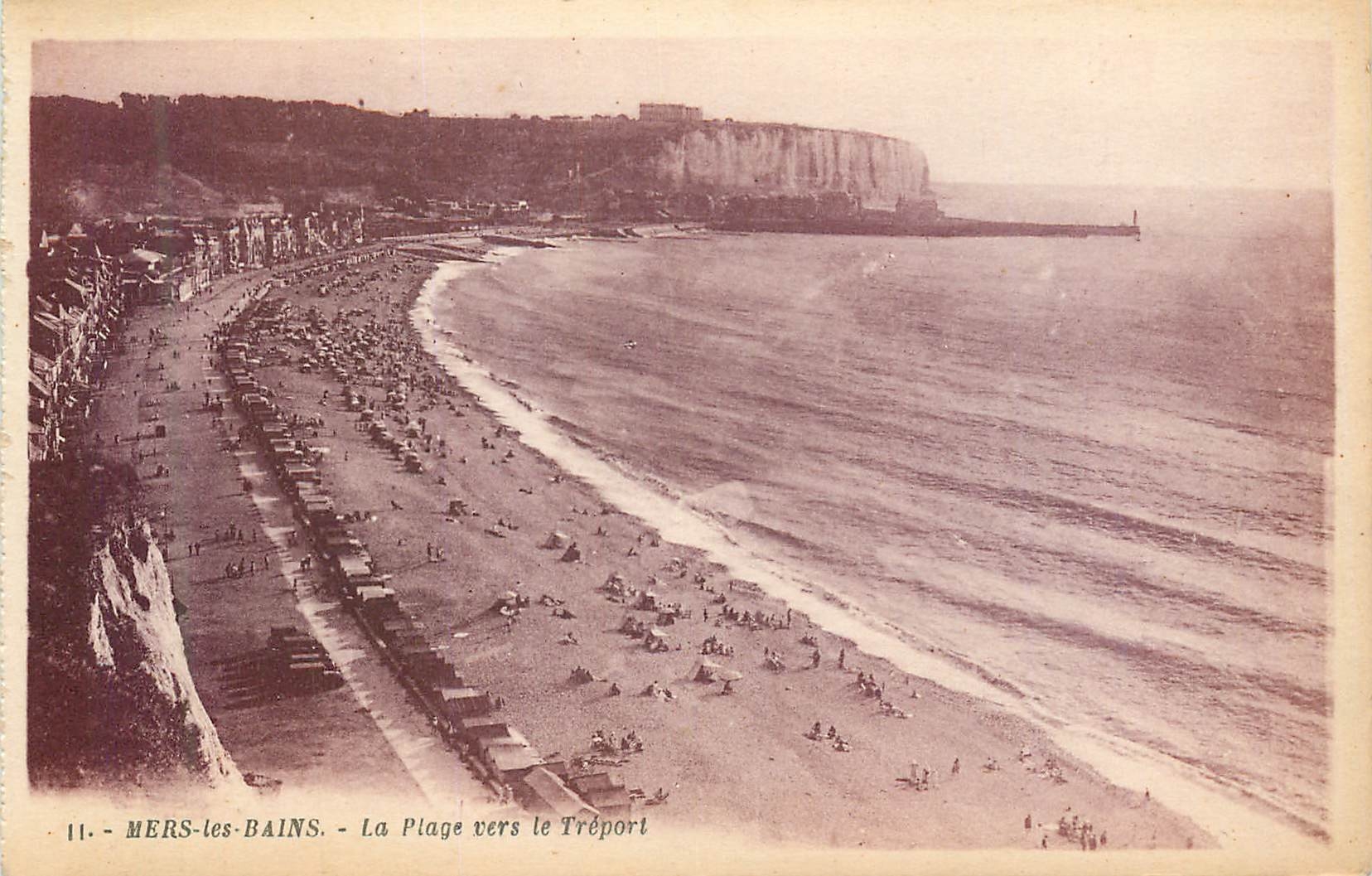 CPA Mers les Bains La Plage vers le Treport 