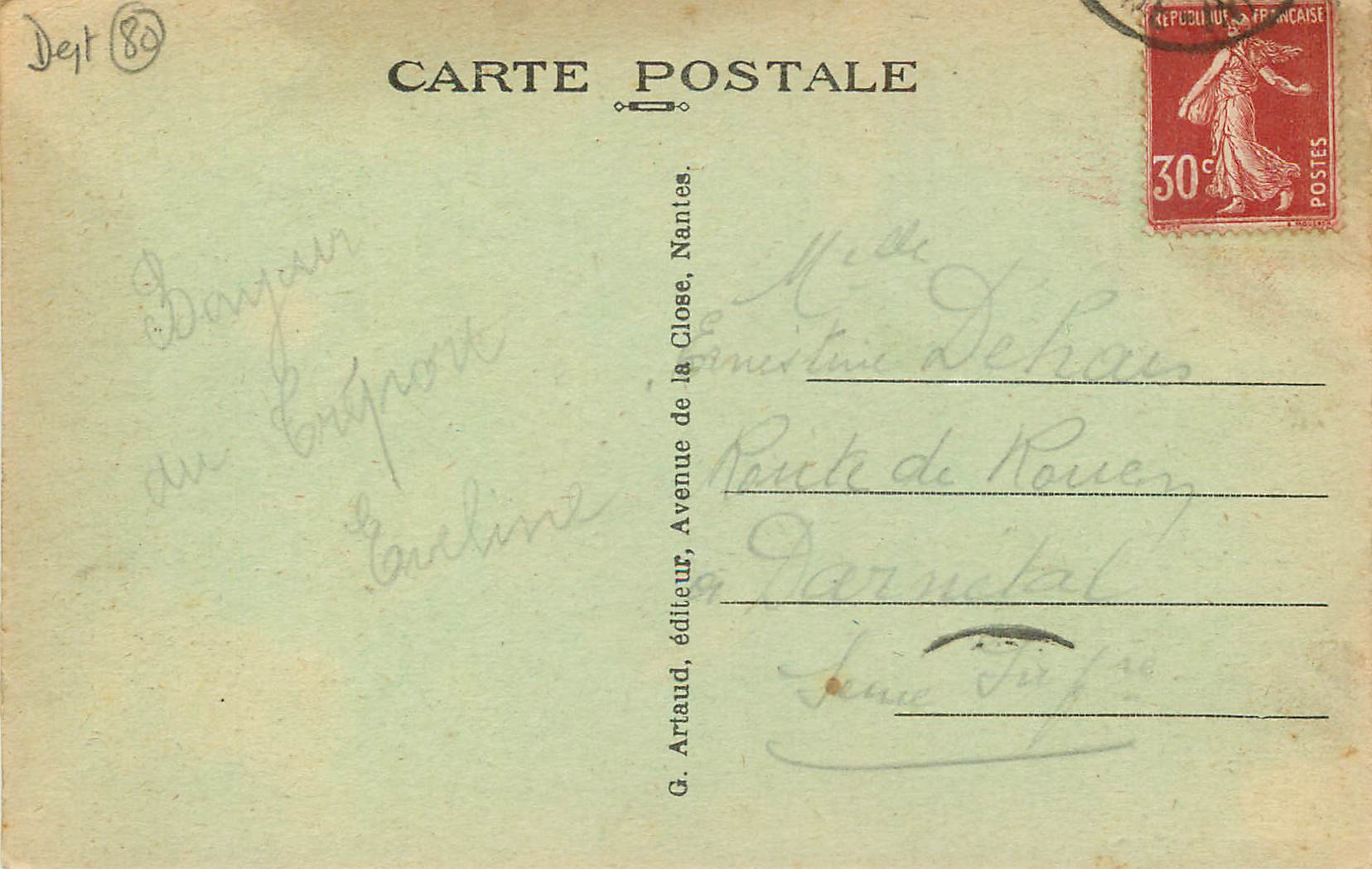 CPA Mers les Bains Somme L Esplanade  — Verso