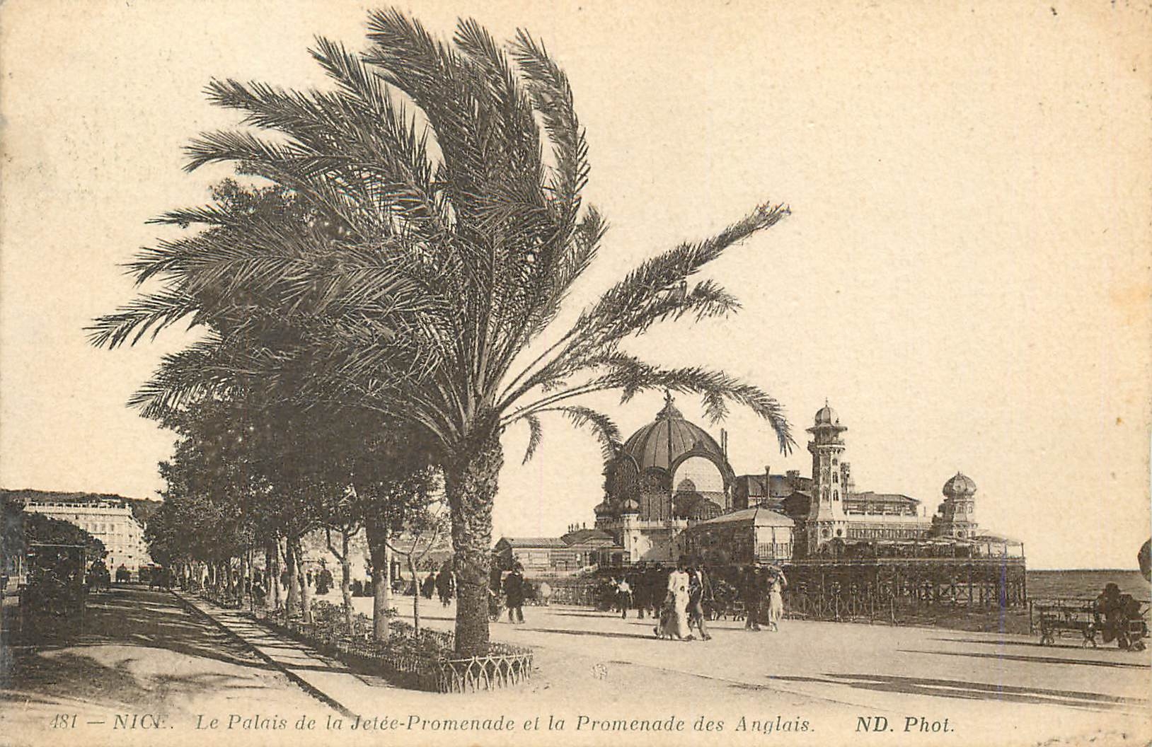 CPA Nice Le Palais de la Jetee Promenade et la Promenade des Anglais 