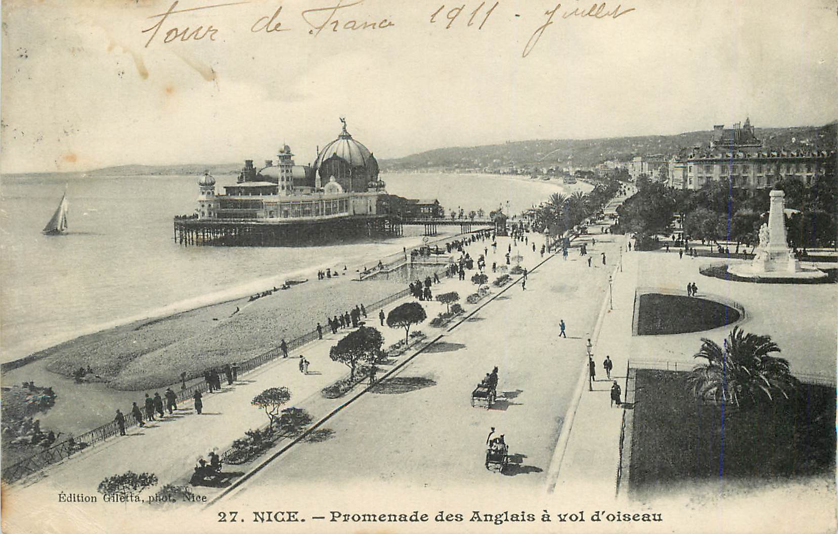 CPA Nice Promenade des Anglais a vol d oiseau 