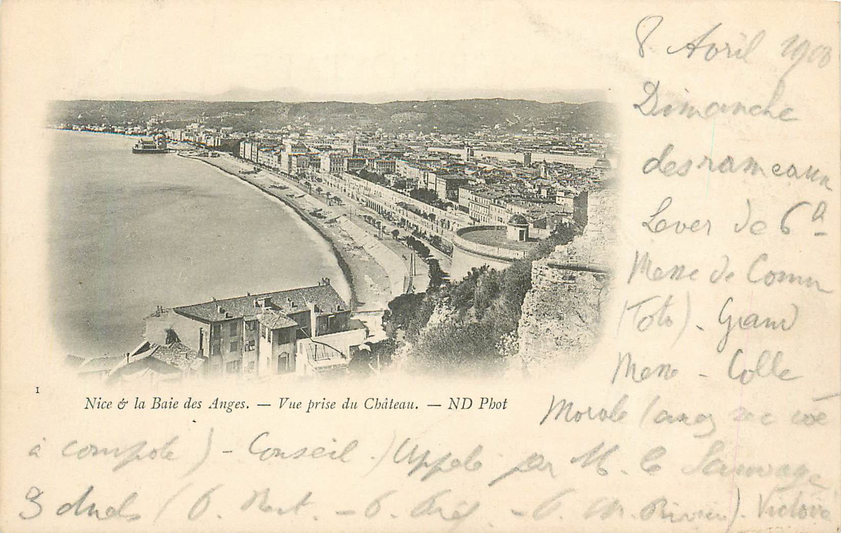 Nice & la Baie des Anges — Vue prise du Château — ND Pbot