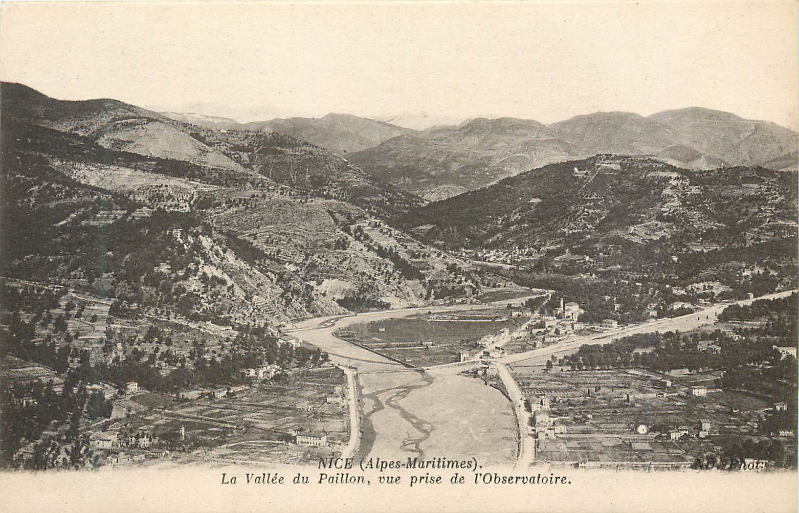 CPA Nice Alpes Maritimes La Vallee du Paillon vue prise de l Observatoire 