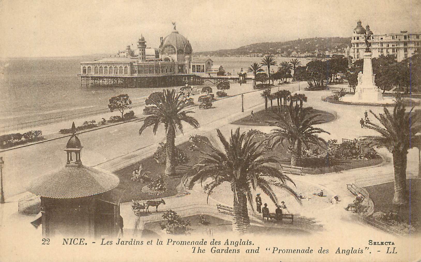 CPA Nice Les Jardins et la Promenade des Anglais 