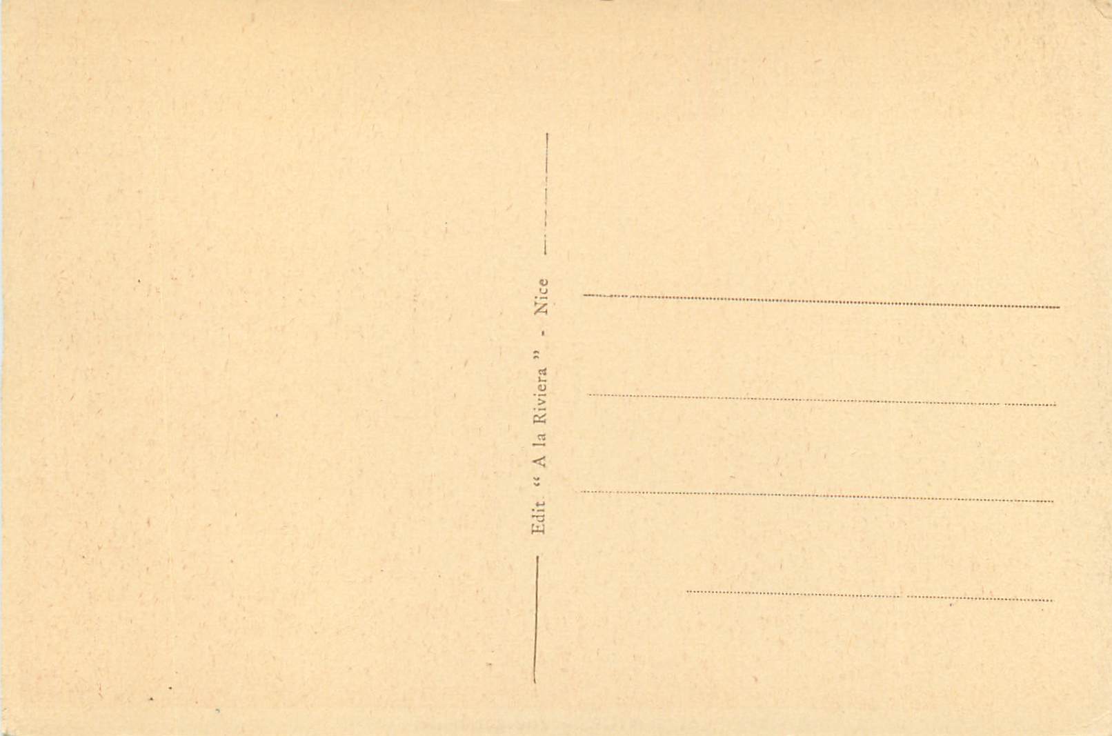 CPA Nice Vue generale  — Verso