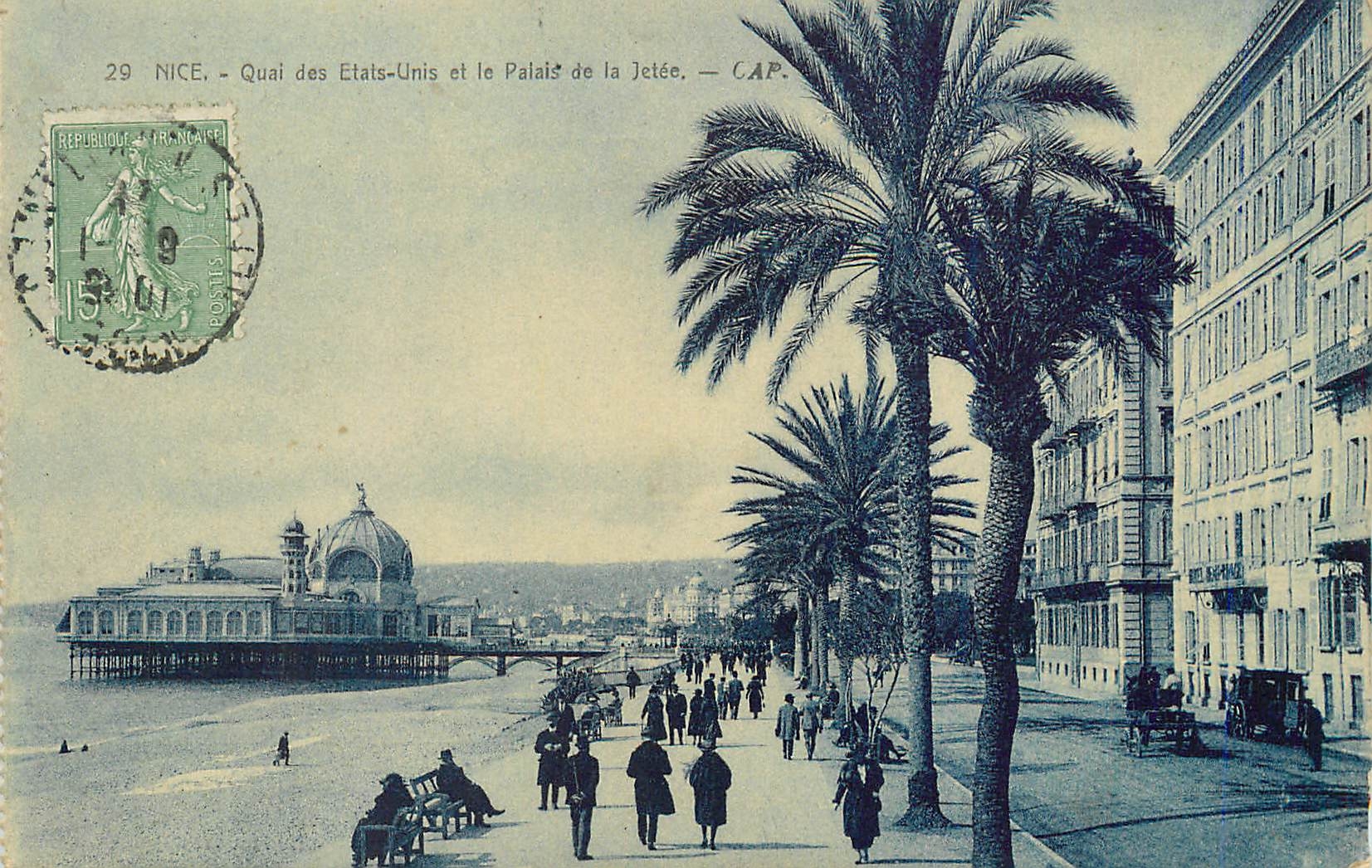CPA Nice Quai des Etats Unis et le Palais de la Jetee 