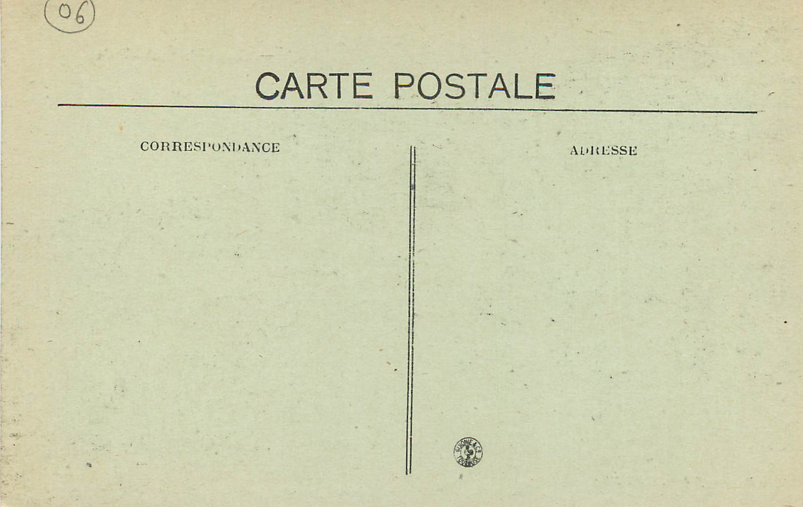 CPA Nice Quai des Etats Unis  — Verso