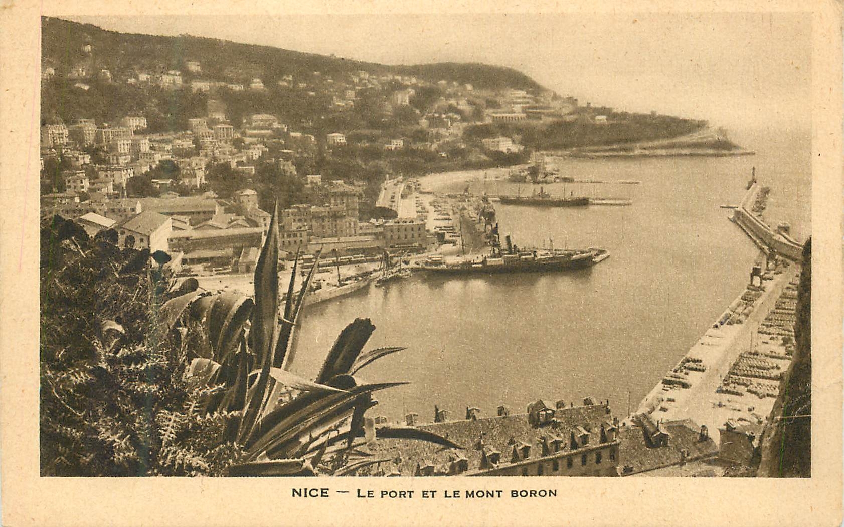 CPA Nice Le Port et le Mont Boron 
