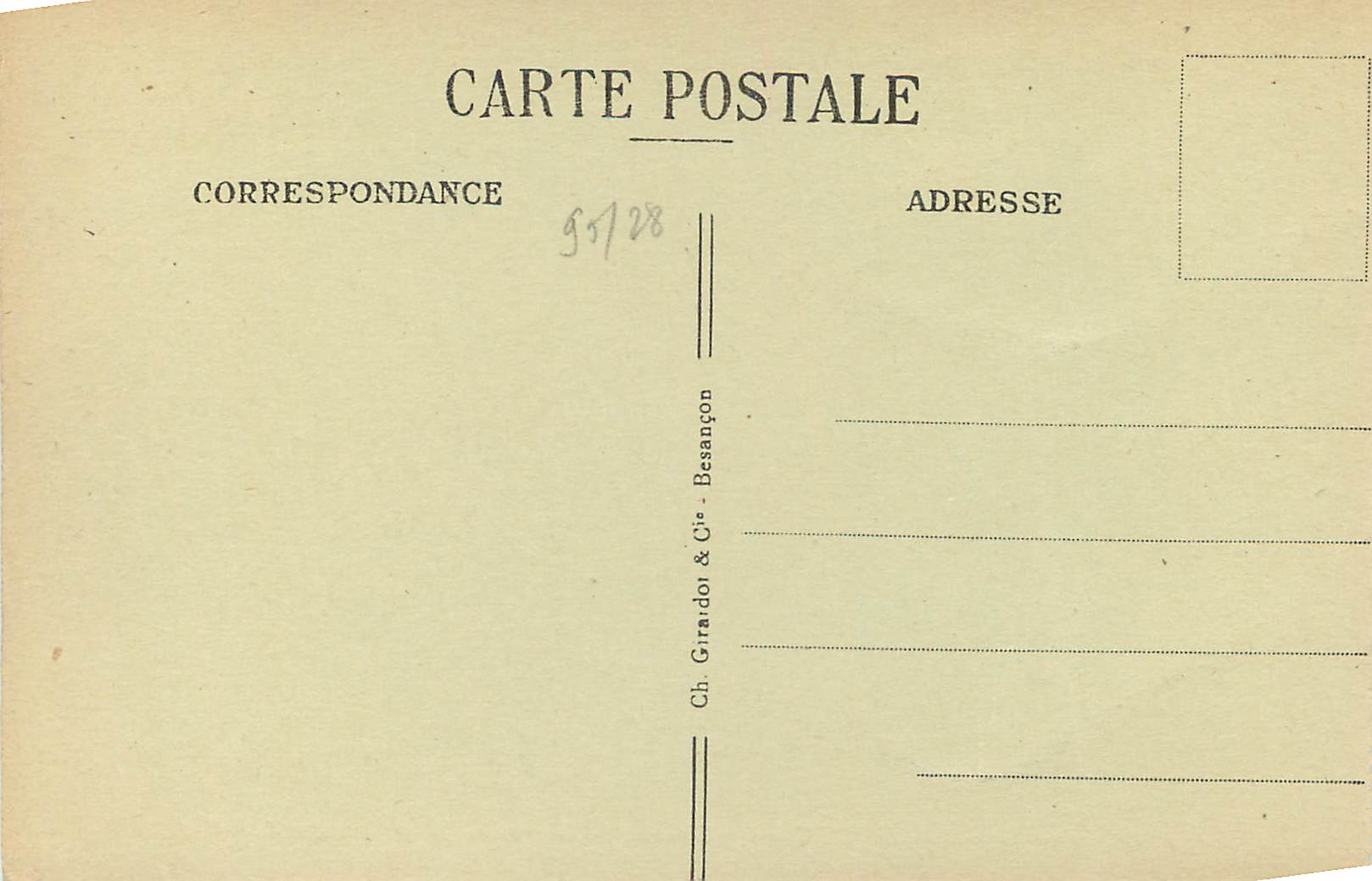 CPA Frontiere Franco Suisse Entree des bassins du Doubs  — Back
