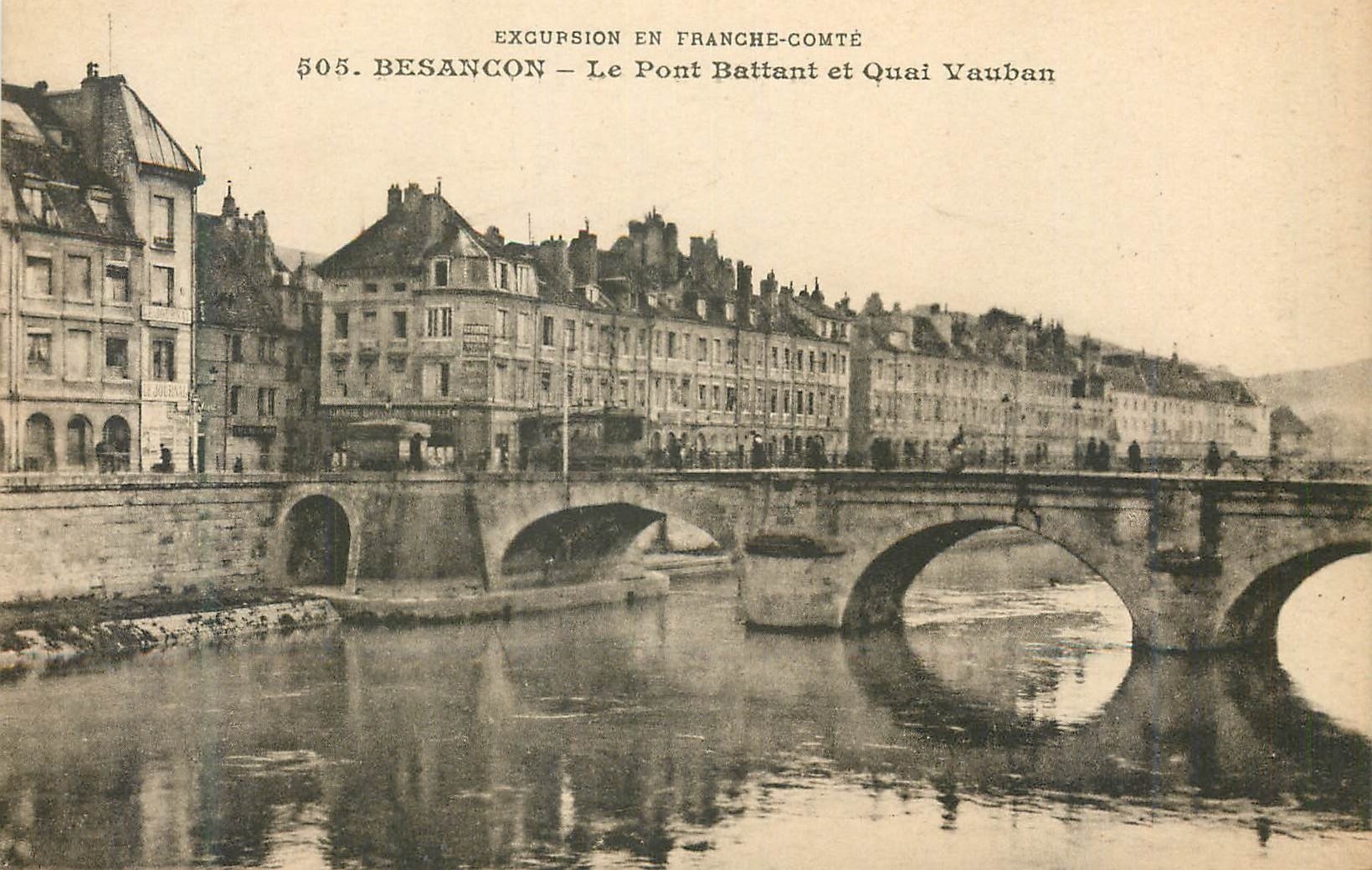CPA Besancon Le Pont Battant et Quai Vauban 