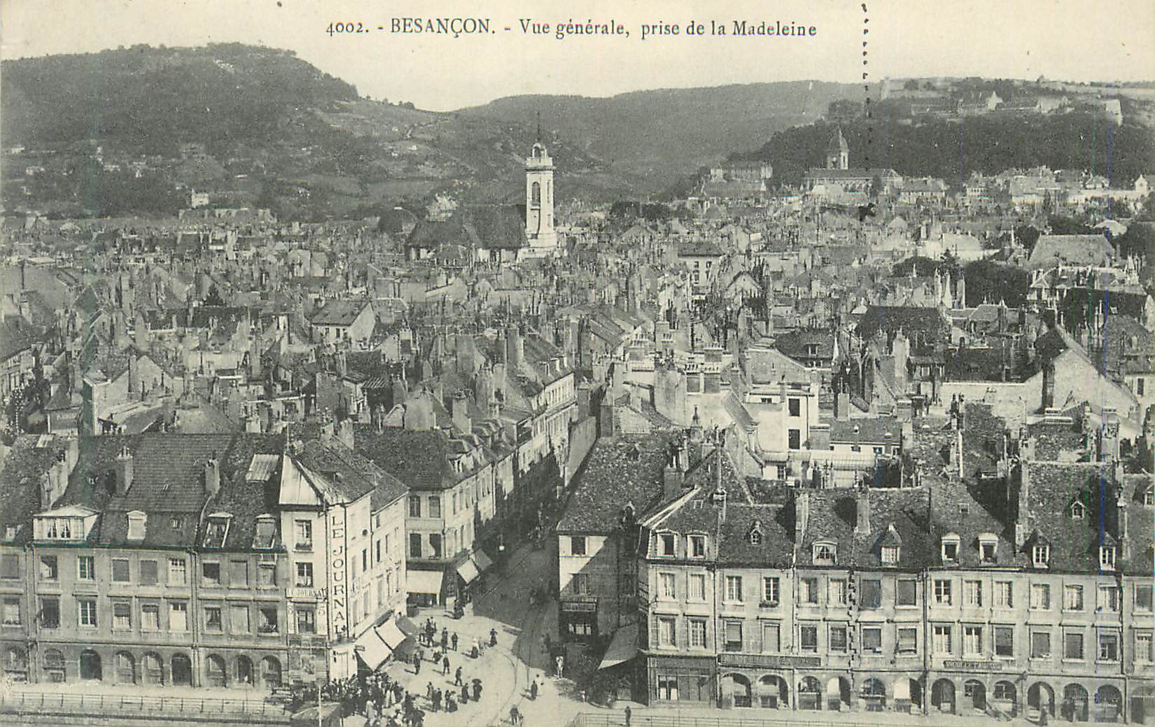 CPA Besancon Vue generale prise de la Madeleine 