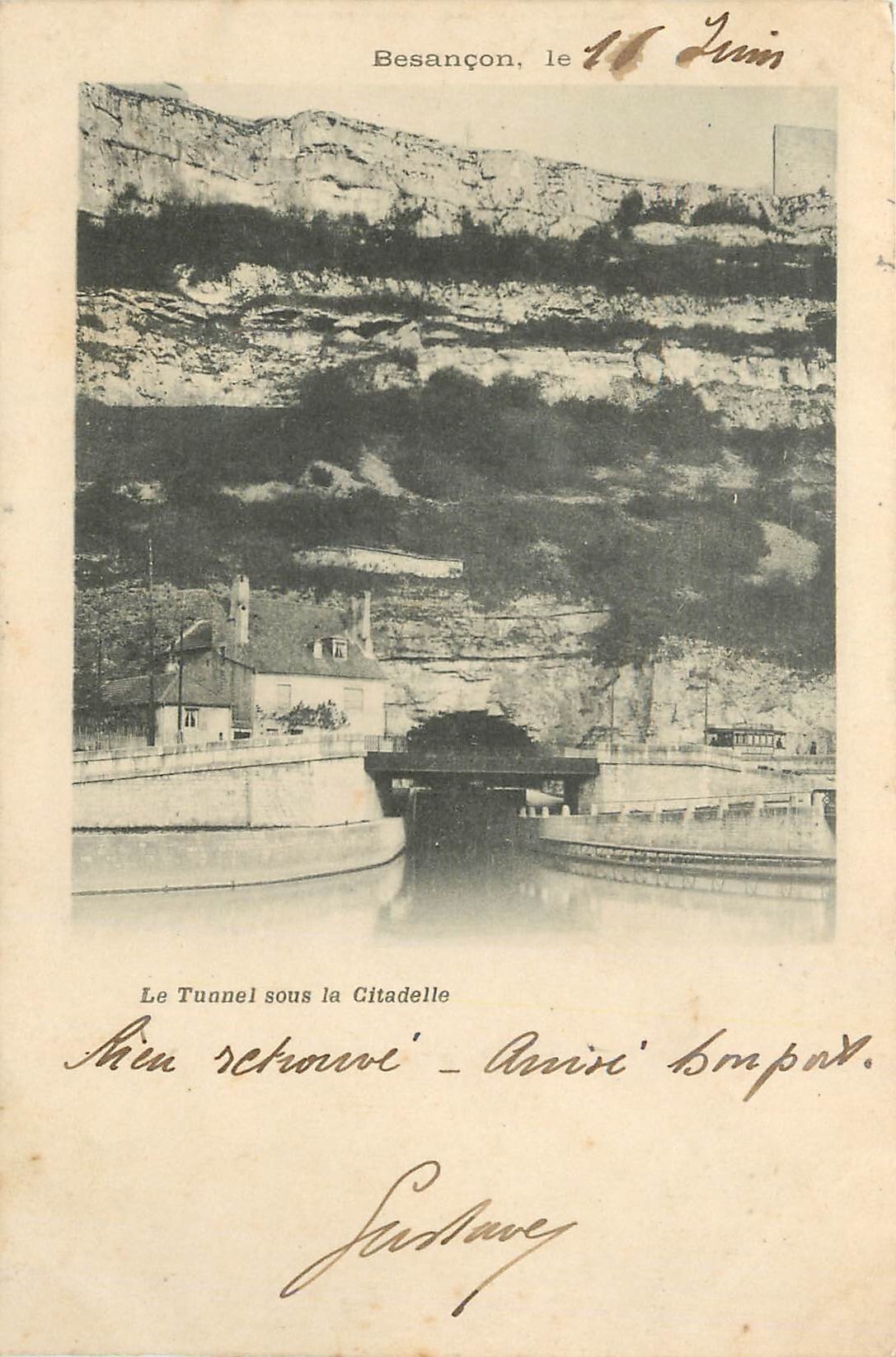 CPA Besancon Le Tunnel sous la Citadelle (carte 1900)