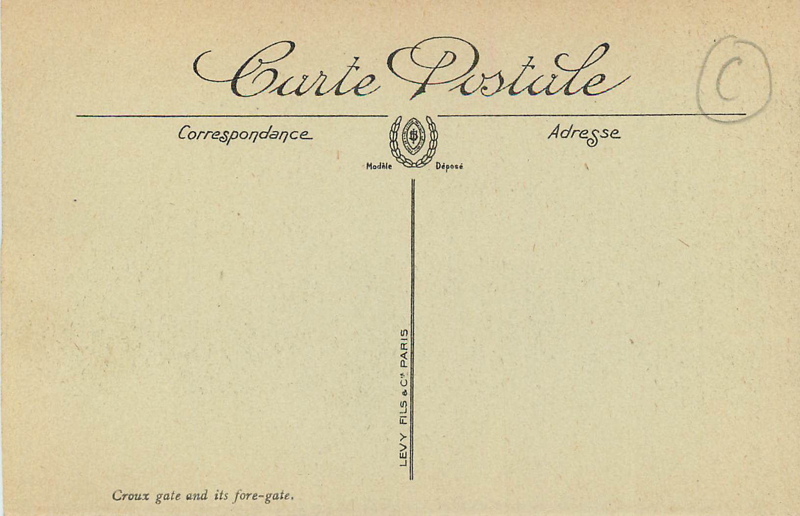 CPA Nevers La Porte du Crouux et son avant porte  — Rückseite