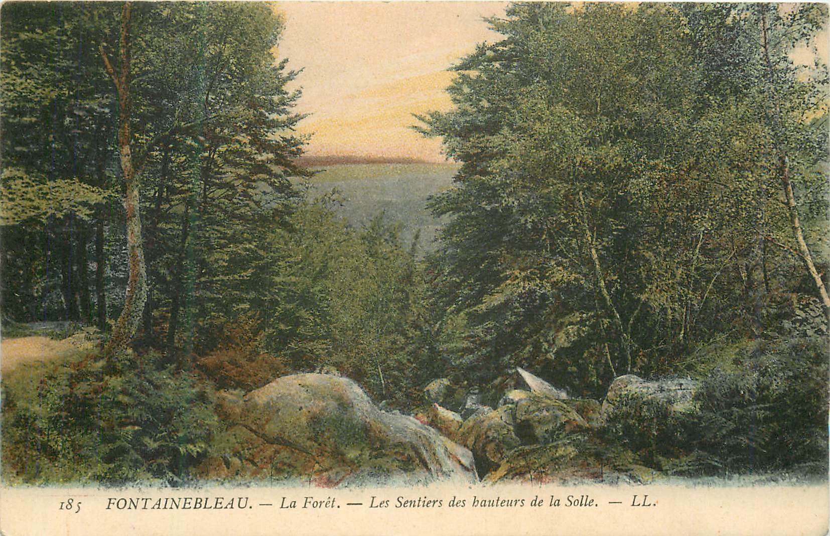 Fontainebleau — Het bos. — De paden van de hoogten van de Solle. — LL.