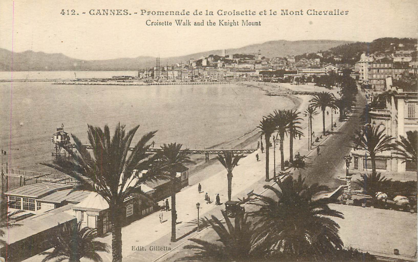 CPA Cannes Promenade de la Croisette et le Mont Chevalier 