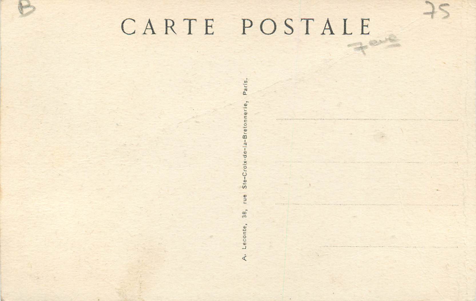 CPA Paris Le Tombeau de Napoleon 1er aux Invalides  — Rückseite