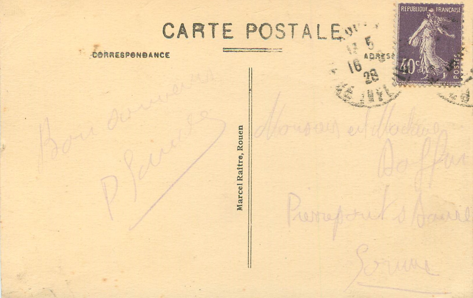 CPA Rouen S Inf La Fontaine Sainte Marie  — Verso
