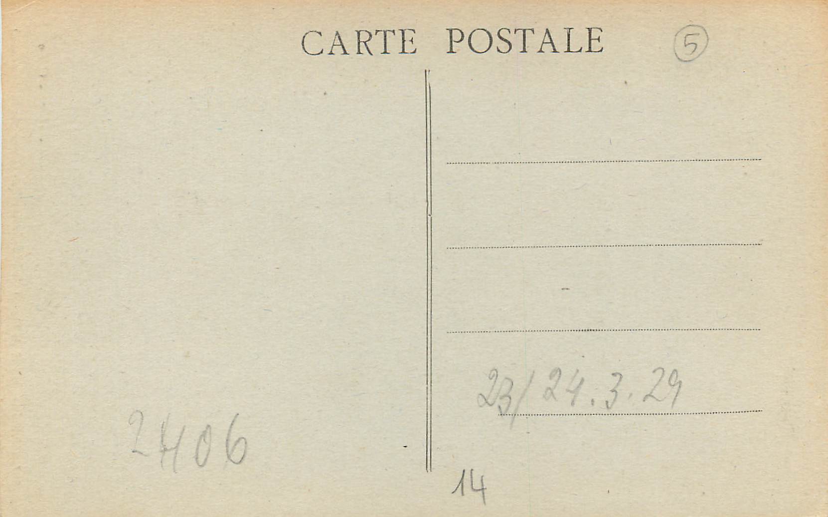 CPA Caen Hotel de Duval de Mondrainville  — Verso