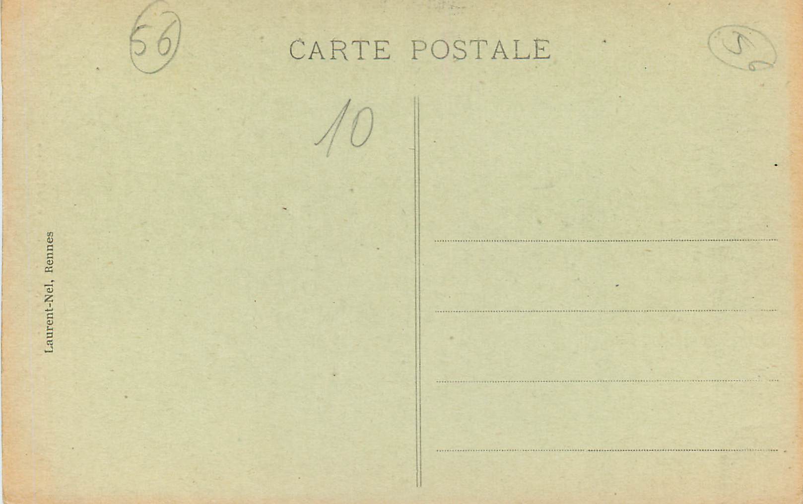 CPA Carnac Porche de l Eglise  — Rückseite