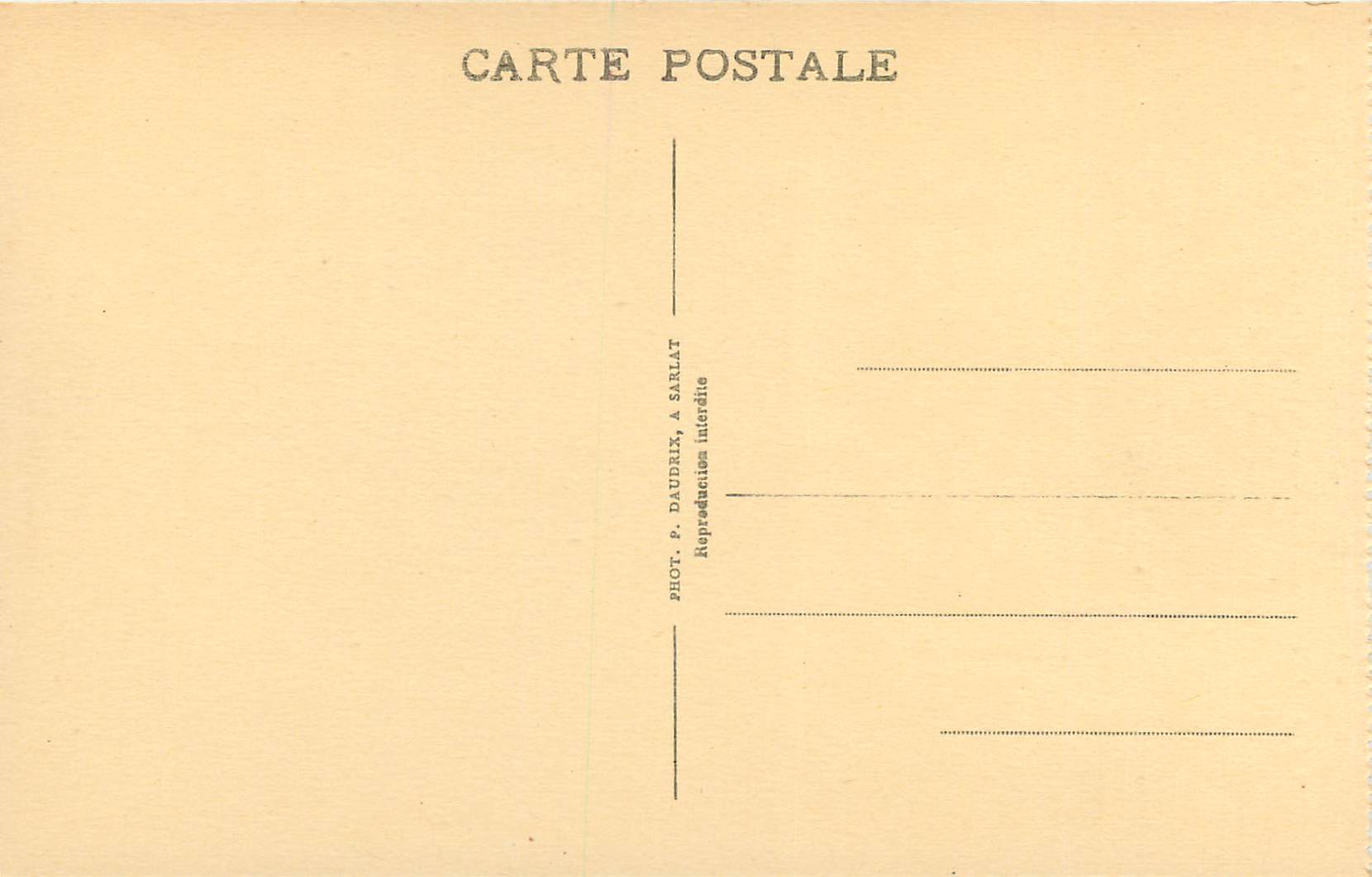 CPA La Dordogne Pittoresque Un coin du vieux Sarlat  — Verso