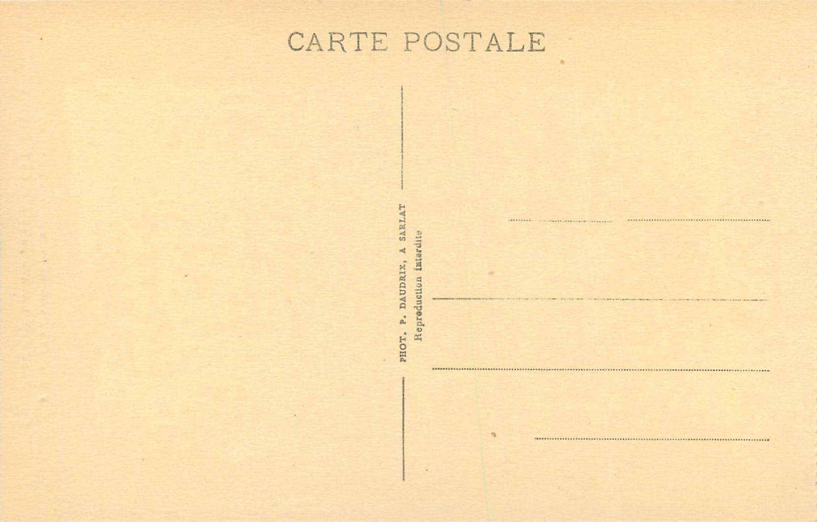 CPA Sarlat Cheminee Renaissance de l Hotel de Maleville  — Verso