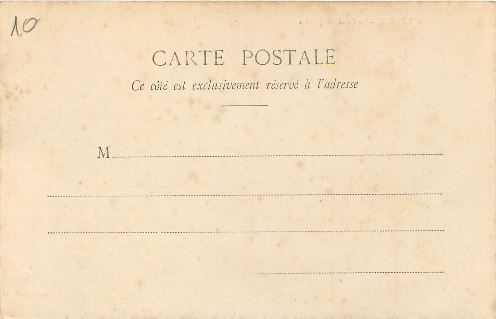CPA Nantes Le Palais de Justice Militaria — Verso
