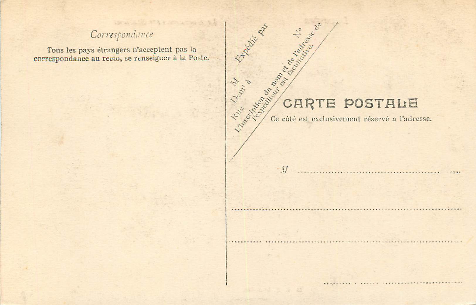 CPA Lourdes Le Calvaire  — Verso