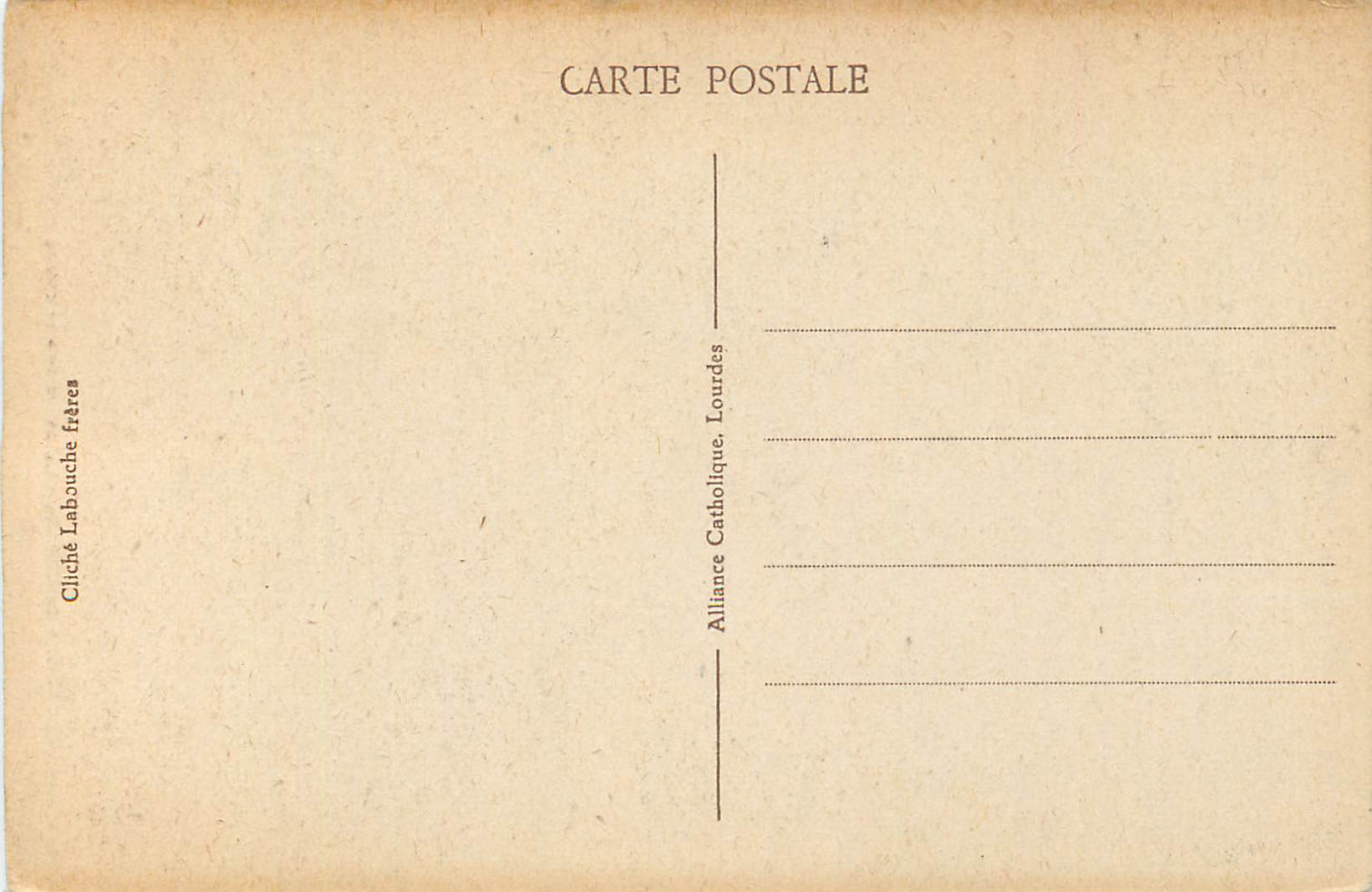 CPA Lourdes La Croix des Bretons  — Verso