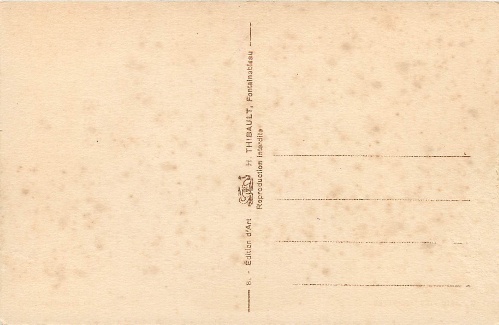 CPA Palais de Fontainebleau Galerie des Assiettes Naissance de Louis XIII a Fontainebleau — Verso