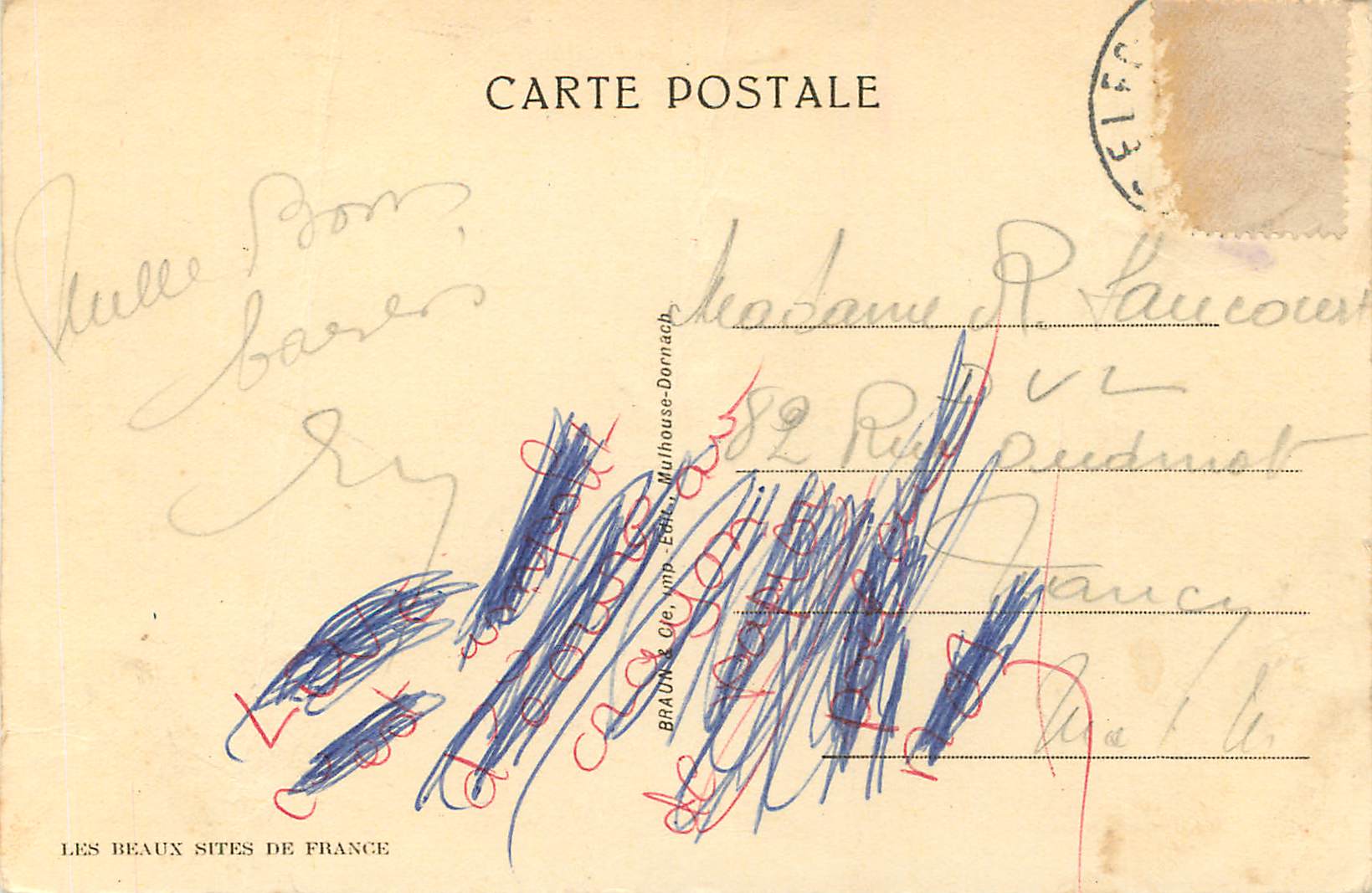 Belfort — Monument des 3 Sièges et Préfecture — Verso