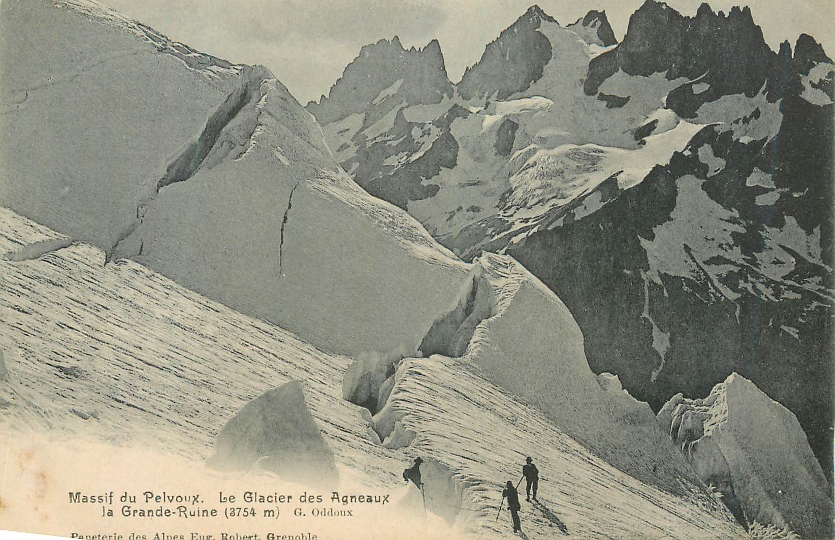 CPA Massif du Pelvoux Le Glacier des Agneaux la Grande Ruine 