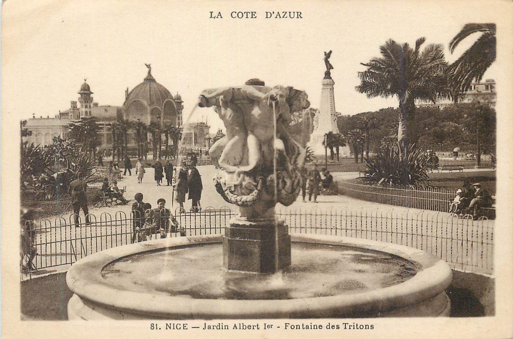CPA Nice Jardin Albert Fontaine des Tritons 
