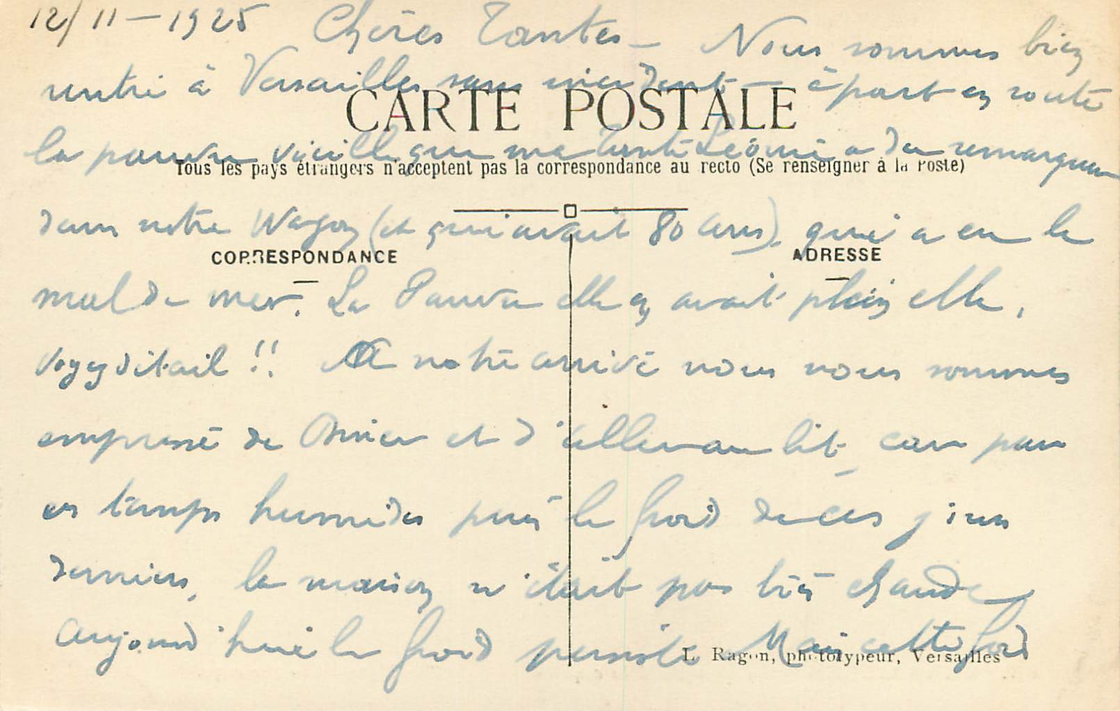 CPA Versailles La Nymphe a la coquille  — Rückseite