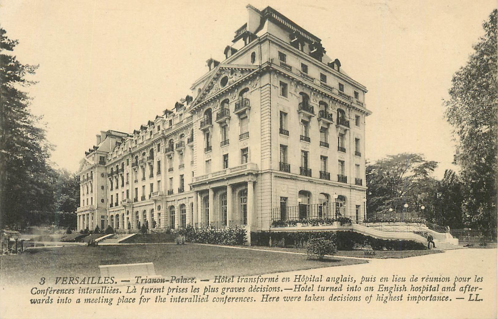 CPA Versailles Trianon Palace Hotel transforme en Hopital anglais 