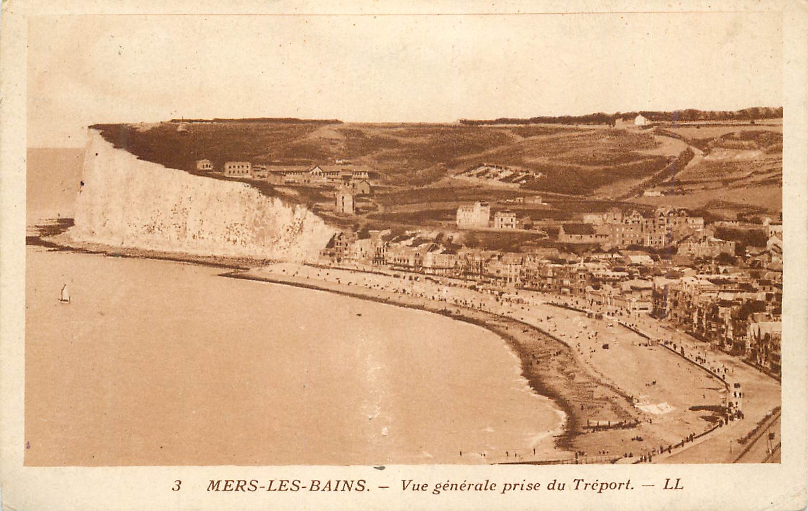CPA Mers les Bains Vue generale prise du Treport 