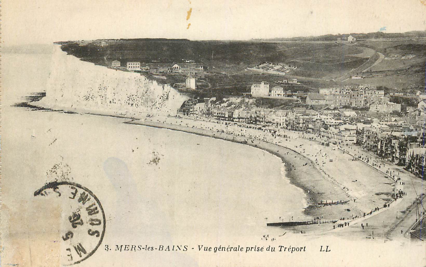 CPA Mers les Bains Vue generale prise du Treport 