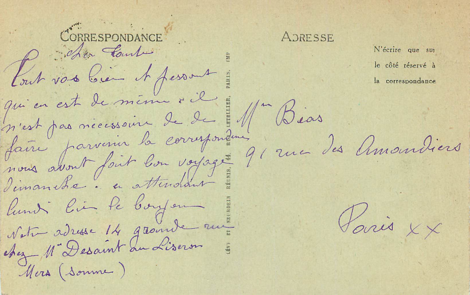 CPA Mers les Bains Vue generale prise du Treport  — Rückseite