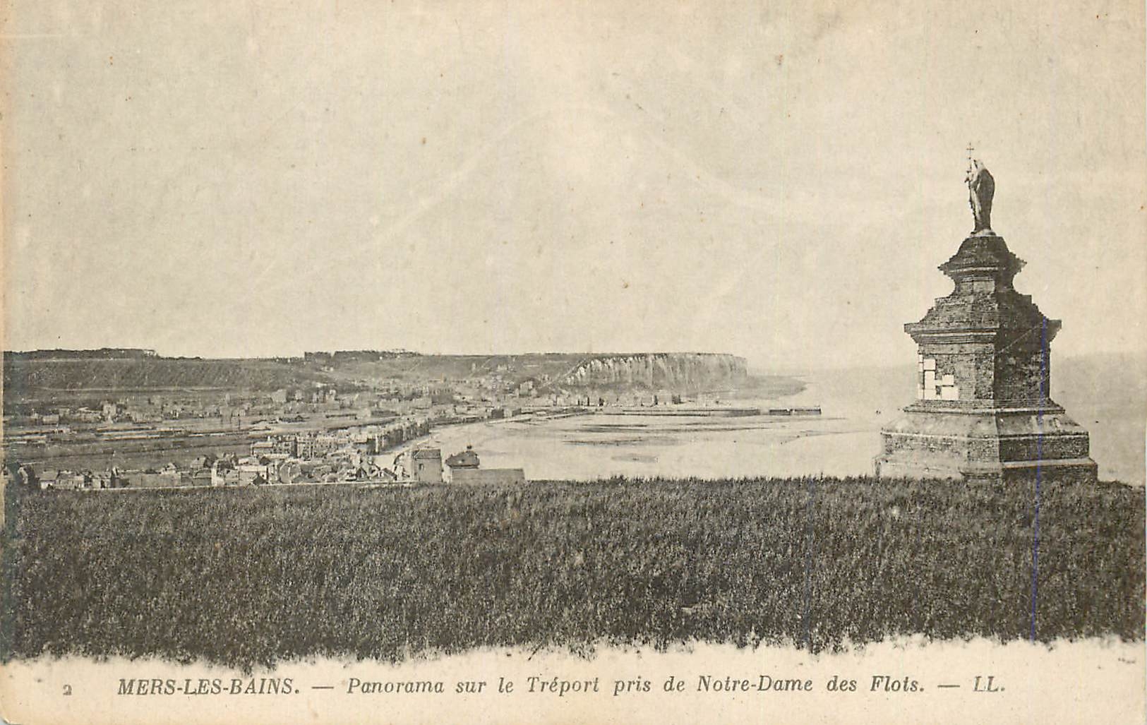 CPA Mers les Bains Panorama sur le Treport pris de Notre Dame des Flots 
