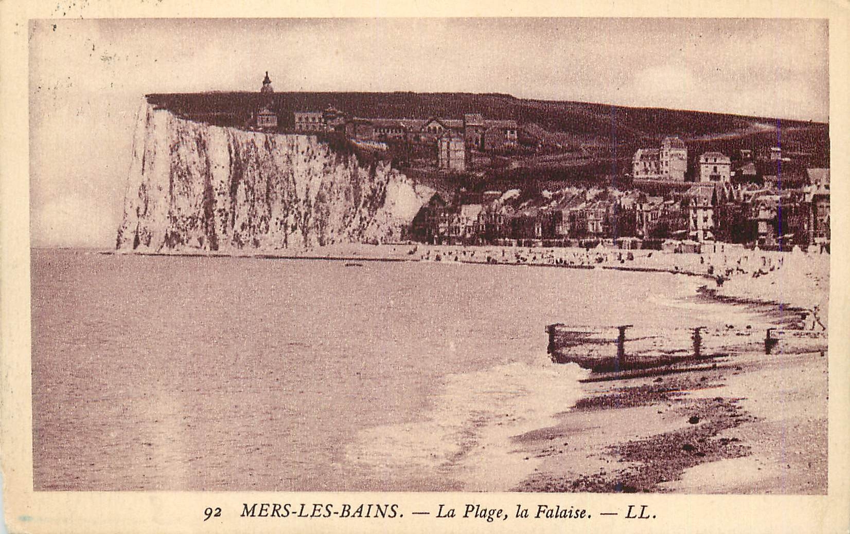CPA Mers les Bains La Plage La Falaise 