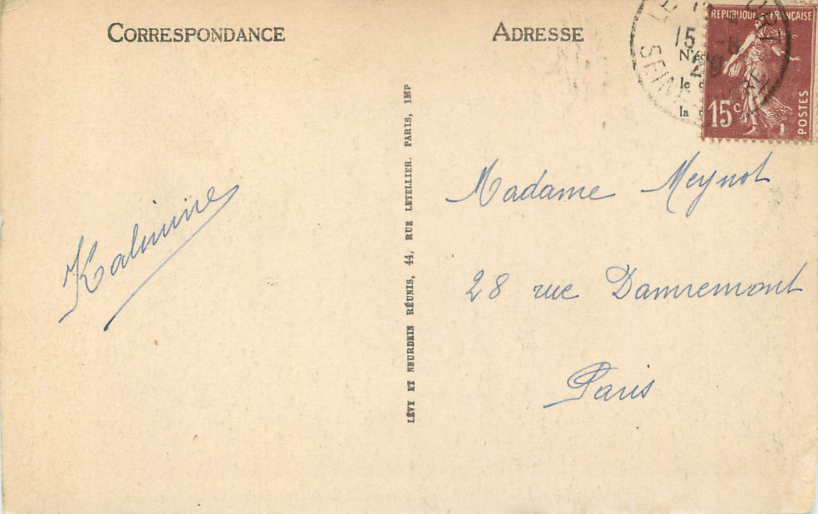 CPA Mers les Bains La Plage La Falaise  — Verso