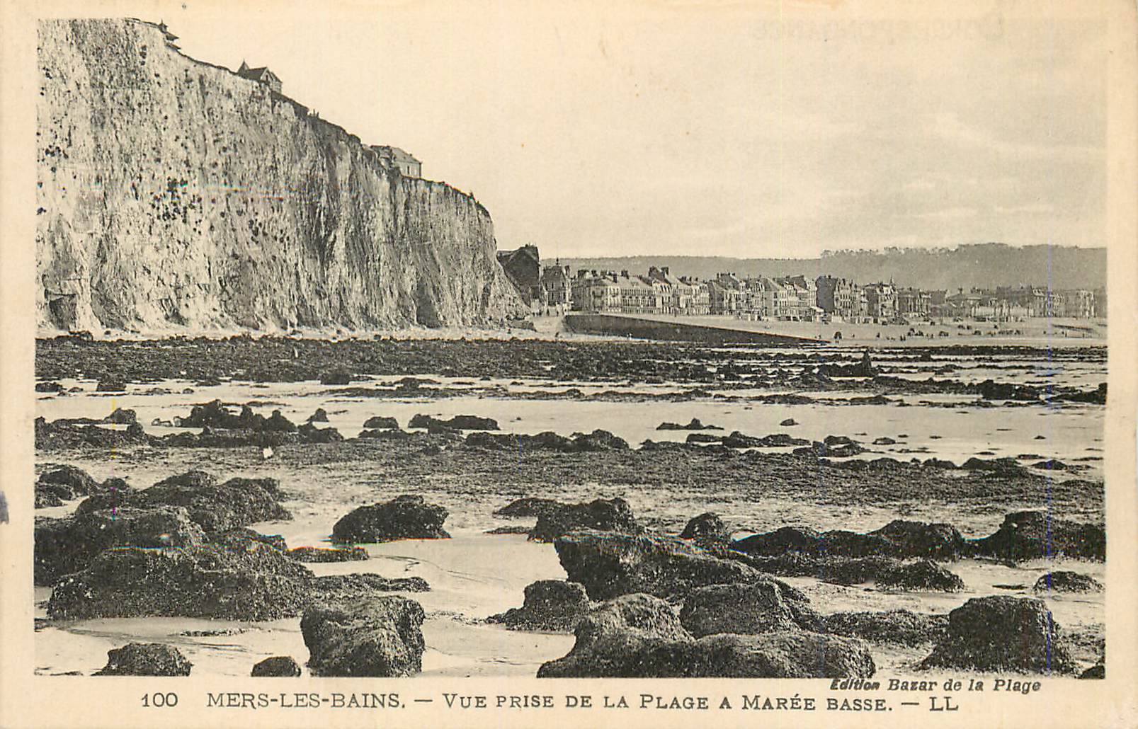 CPA Mers les Bains Vue prise de la plage a maree basse 